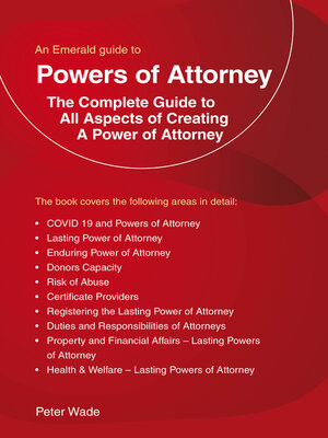 cover image of An Emerald Guide to Powers of Attorney